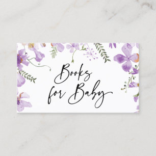 Elegante Lavender Lilac Bücher für die Kinderkarte Visitenkarte