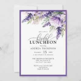 Elegante Lavender Purple Flowers Einladung
