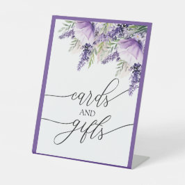 Elegante Lavender Purple Flowers | Kartenzeichen Sockelschild