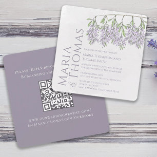 Elegante Lavender Wedding Wisteria Custom Einladung
