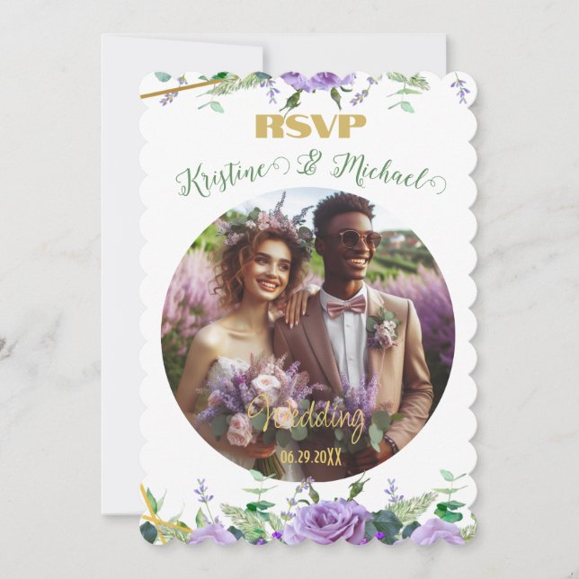 Elegante Lavender Wildblume Custom (Vorderseite)