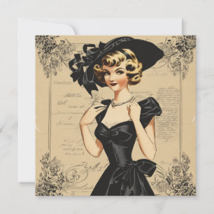 Elegante LBD-Karte: Ideal für Jeden Anlaß Einladung