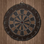 Elegante Leather Print Dartscheibe<br><div class="desc">Klassisches schwarz-braunes Dart-Board aus Leder.</div>