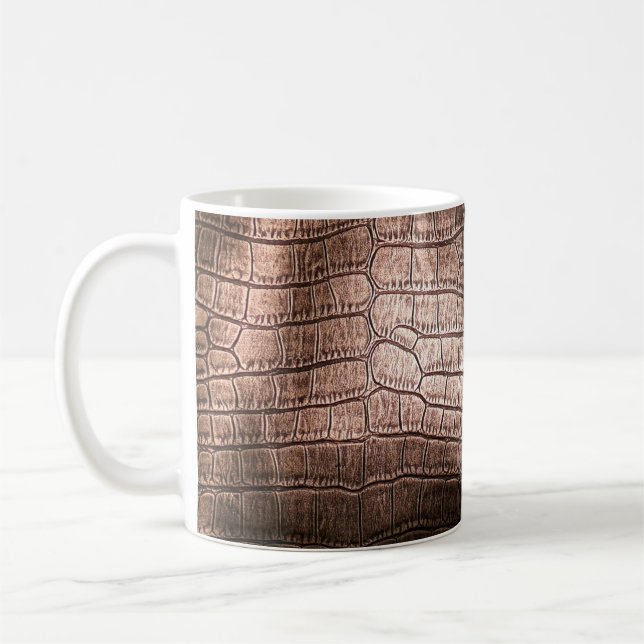 Elegante Ledertextur aus Abend. Kaffeetasse (Links)