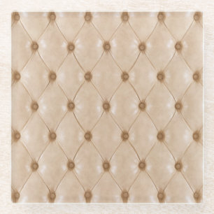 Elegante Ledertextur: Luxuriöses Material Glasuntersetzer