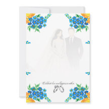 Elegante leere Hochzeitseinladung – Vollständig an