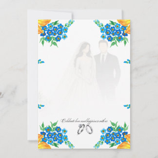 Elegante leere Hochzeitseinladung – Vollständig an Einladung