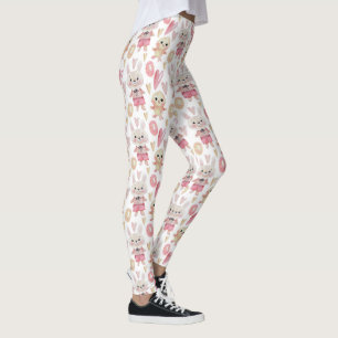 Elegante Leggings Watercolor-Ostern-Muster- 