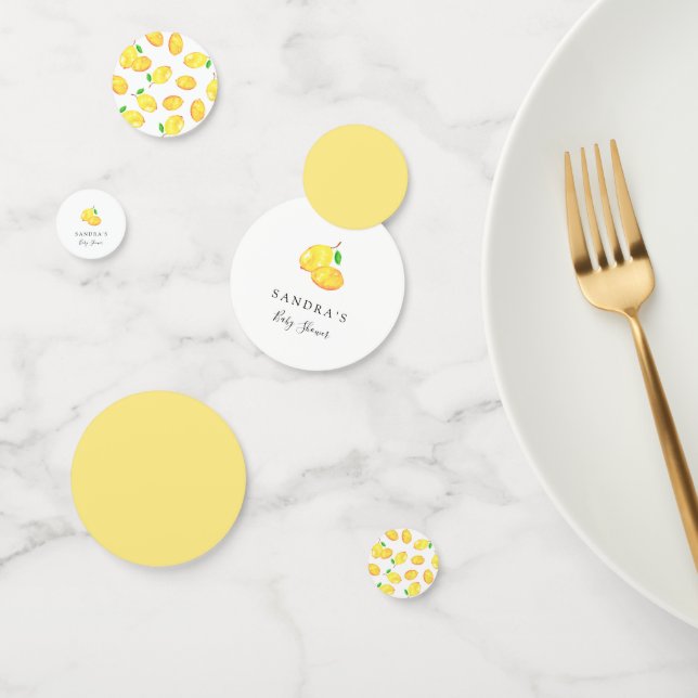 Elegante Lemon Theme Baby Dusche Minimal Modernste Konfetti (Gruppe)