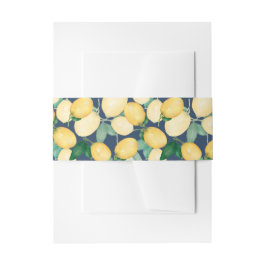 Elegante Lemons auf der Marine Einladungsbanderole