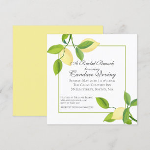 Elegante Lemons Brautparty Brunch Einladung
