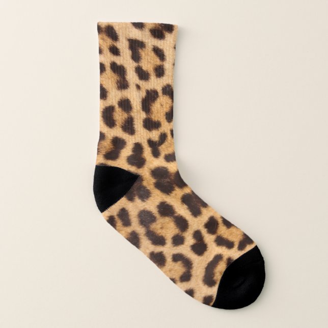 Elegante Leopard Animal Print Socken (Rechts - Außen)