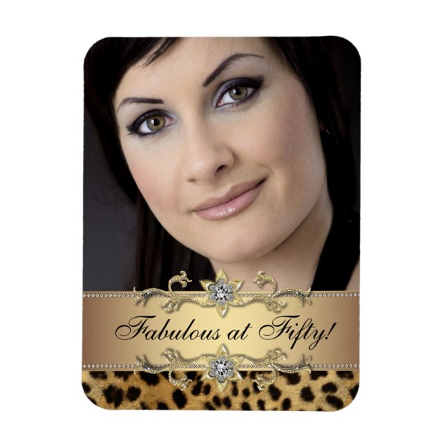 Elegante Leopard-Foto-Magnete Magnet (Vertikal)