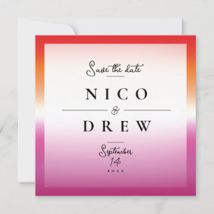 Elegante Lesbische Hochzeit Save The Date