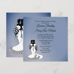 Elegante Lesbische Hochzeitseinladung Einladung