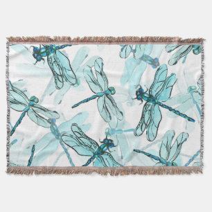 Elegante Libellen: Watercolor Wonder Decke