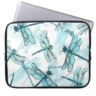 Elegante Libellen: Watercolor Wonder Laptopschutzhülle