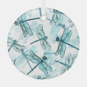 Elegante Libellen: Watercolor Wonder Ornament Aus Glas