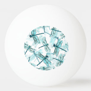 Elegante Libellen: Watercolor Wonder Tischtennisball