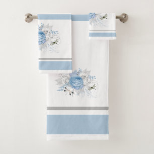 Élégante libellule bleu argenté florale