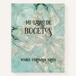 Elegante libro de bocetos soft green para ella notizbuch