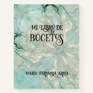 Elegante libro de bocetos soft green para ella notizbuch