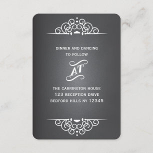 Elegante Liebe-Chalkboard-RSVP-Antwortkarte für Ho Begleitkarte