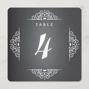 Elegante Liebe Chalkboard Wedding Tischnummer Card