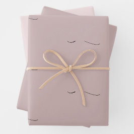 Elegante Liebe Cream Blush Beige Hochzeit Geschenkpapier Set