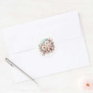 Elegante Liebe Extravagantes Brautparty Runder Aufkleber