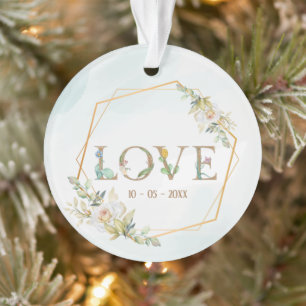 Elegante Liebe Grüne Ornament