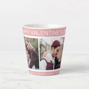 Elegante Liebe Happy Valentine's Day Family 2 Foto Milchtasse