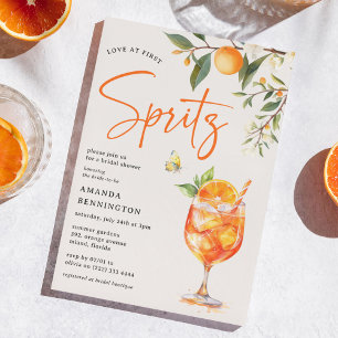 Elegante Liebe im Brautparty von First Spritz Einladung