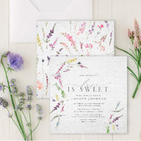 Elegante Liebe ist süße Wildblume Aquarelldusche