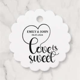 Elegante Liebe ist süßes Kalligraphie Herz Geschenkanhänger