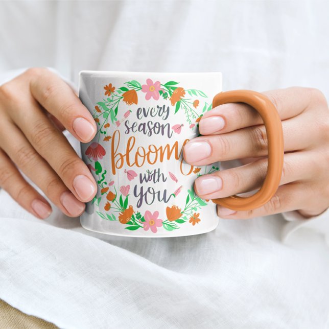 ELEGANTE LIEBE QUOTE FLORALL GESTALTET TASSE (Von Creator hochgeladen)