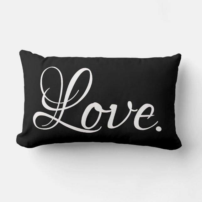 elegante LIEBE. Schriftzeichen | Lendenkissen (Vorderseite)