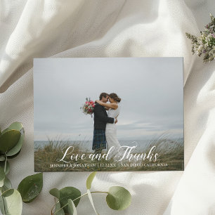 Elegante Liebe und Dankeschön-Hochzeitskarte für F Magnetkarte