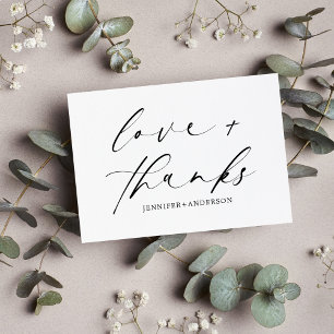 Elegante Liebe und Dankeschön-Skript-QR-Code für H Dankeskarte