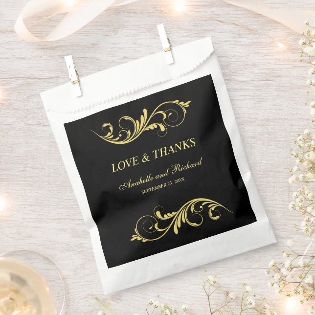 Elegante Liebe und Danksagung Geschenktütchen (Ausgeschnitten)