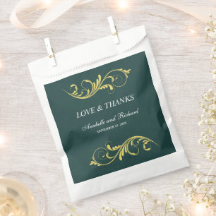 Elegante Liebe und Danksagung Geschenktütchen
