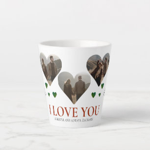 Elegante Liebe valentine's day Paar 3 Fotos Name L Milchtasse