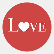 Elegante Liebe Valentinstag Aufkleber