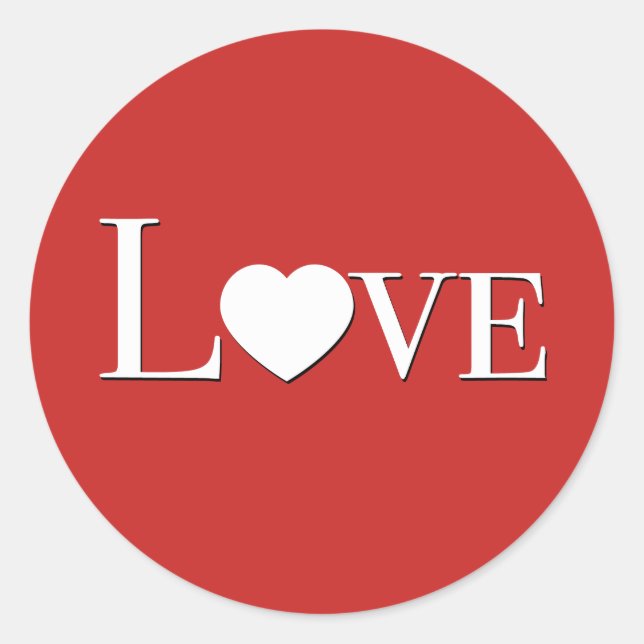Elegante Liebe Valentinstag Aufkleber (Vorderseite)