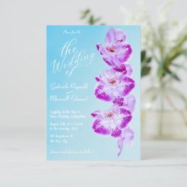 Elegante Liebe Weiß Orchideen Hochzeit Einladung