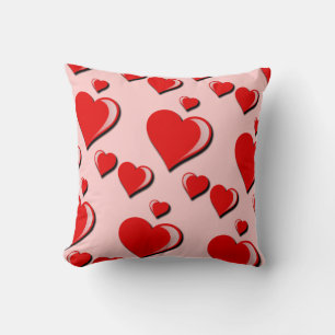 Elegante Liebesherzen und Valentinstag Kissen