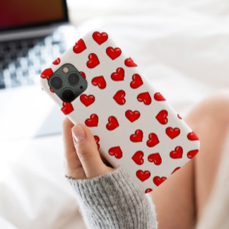Elegante Liebhaber Rotes Herzmuster auf klassisch  Case-Mate iPhone Hülle