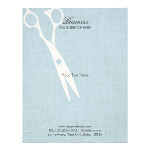 Elegante Light Blue Imitate Linen Hair Salon Brosc Flyer