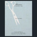 Elegante Light Blue Imitate Linen Hair Salon Brosc Flyer<br><div class="desc">Elegante hellblaue Imitate Leinenhair Salon Broschüren.</div>