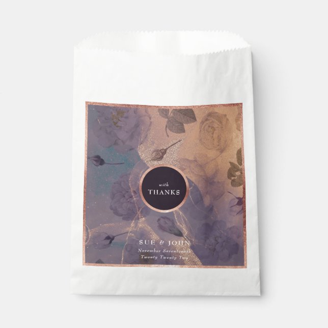 Elegante Light Boho Floral Arch Rose Geschenktütchen (Vorderseite)